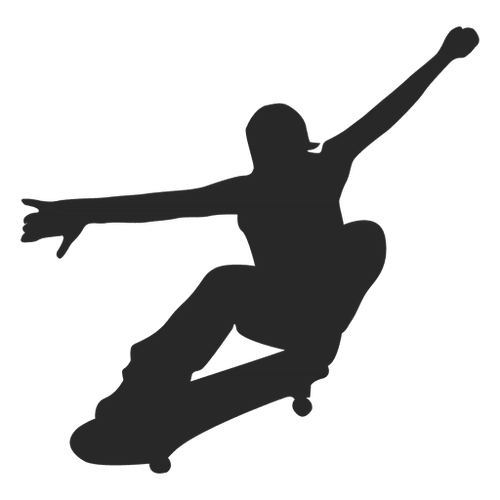 Skateboarding silhouette